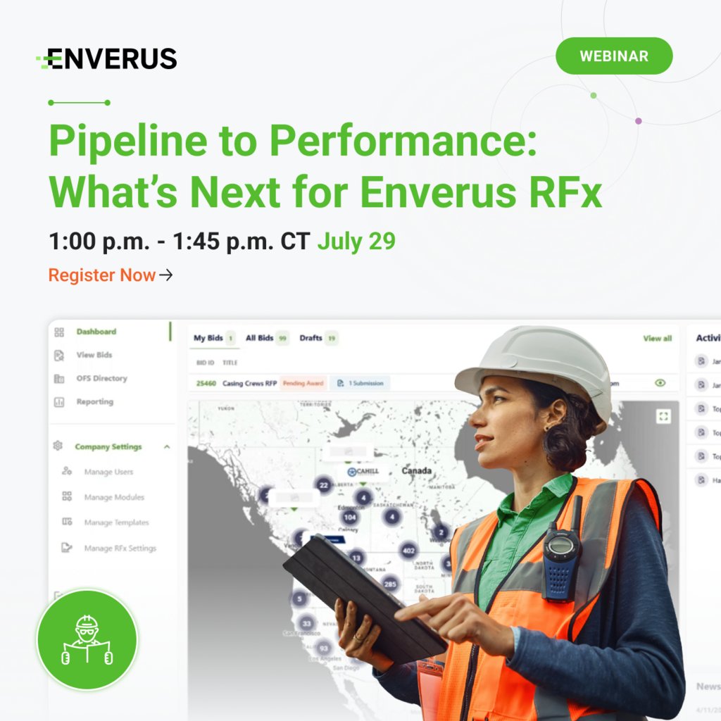 Don’t miss your chance to hear what’s coming next for Enverus RFx—and see how these enhancements are making sourcing, bidding, and buying more efficient for oil and gas companies across North America.
 
🌐 Sign up for the webinar today: go.enverus.com/l/191022/2025-…
