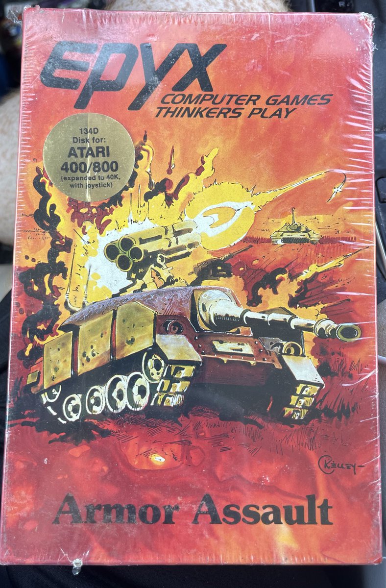 brutalbobevans's tweet image. Unbelievably rare find! 1982 Epyx Armor Assault NEW and SEALED for Atari 400/800!  

ebay.us/m/zaXuTi