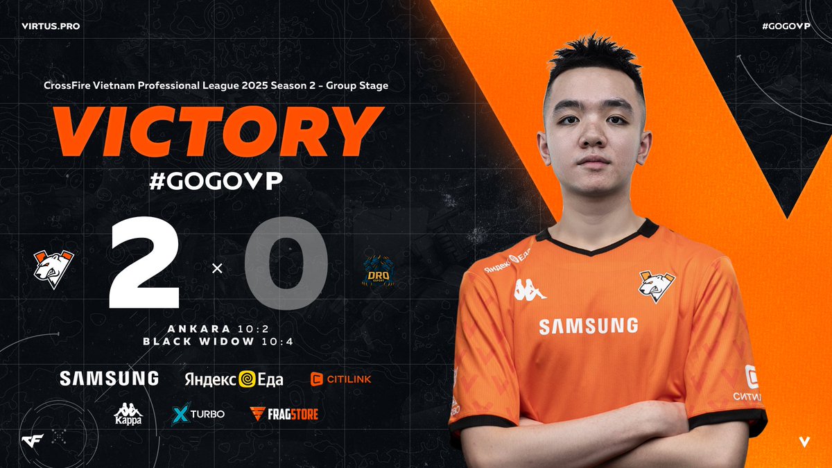 virtuspro's tweet image. A clear victory! An excellent game from our guys 😏 See you on August 2nd in the match against Spirit Evolution.
#CrossFire #GOGOVP