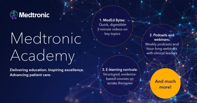 SunshineAndFire's tweet photo. Unlock a world of knowledge across acute care and monitoring with Medtronic Academy. Access CE-accredited courses, quick MedEd Bytes, podcasts, and more — in one place! Start your learning journey today: https://t.co/sQxUutvrwR #MedtronicEmployee https://t.co/n05vFMKWvw