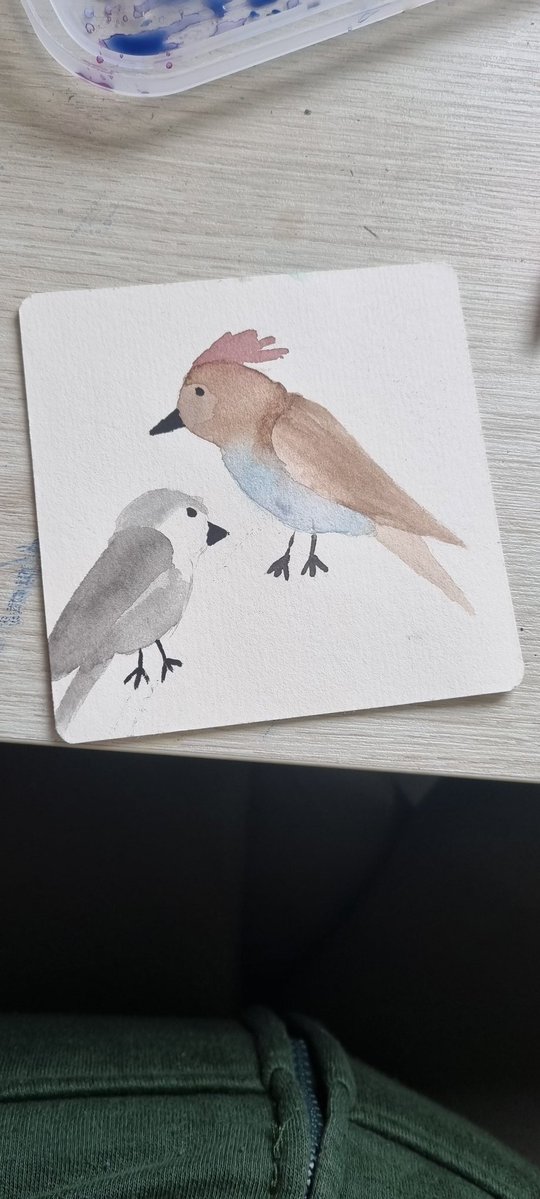 CrispyMika's tweet image. I've been told the only way to improve in art is to draw your favorite ships, so this is ghostsoap as birds