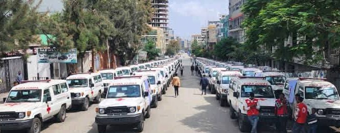 ICRC Ethiopia (@icrcethiopia) on Twitter photo After 2 years of conflict in #Tigray, over 150 ambulances were lost—crippling health access for remote communities.
Now, 200 ambulances imported with <a href="/ICRC/">ICRC</a> support have been handed over to <a href="/EthioRedCross/">Ethiopian Red Cross Society</a>.
This is a significant step in restoring vital health services and hope. After 2 years of conflict in #Tigray, over 150 ambulances were lost—crippling health access for remote communities.
Now, 200 ambulances imported with <a href="/ICRC/">ICRC</a> support have been handed over to <a href="/EthioRedCross/">Ethiopian Red Cross Society</a>.
This is a significant step in restoring vital health services and hope.