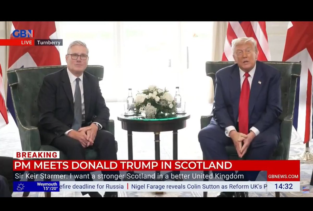 WeSayItPodcast's tweet image. You can see Starmer absolutely shitting himself here in Trumps presence he knows he is way out his depth and can’t handle when Trump speaks the truth about the state of the UK