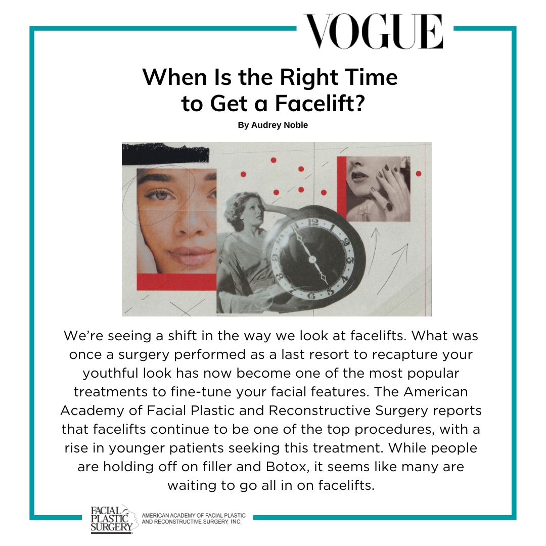 FacialPlasticSurgery (@aafprs) on Twitter photo Facelift interest is rising. A new @Vogue article explores why timing, not age, is driving demand. From deep plane to mini lifts, today’s facelifts aim to restore, not transform. vogue.com/article/when-t… #facelift #deepplanefacelift #boardcertifiedsurgeon #facialaesthetics Facelift interest is rising. A new @Vogue article explores why timing, not age, is driving demand. From deep plane to mini lifts, today’s facelifts aim to restore, not transform. vogue.com/article/when-t… #facelift #deepplanefacelift #boardcertifiedsurgeon #facialaesthetics
