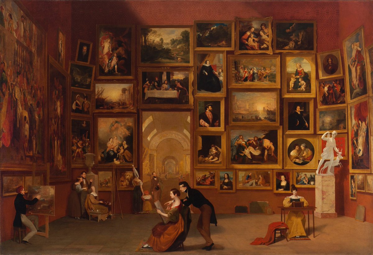 rinconartex's tweet image. «Galería del Louvre» (Samuel Finley Breese Morse, 1831-1833).