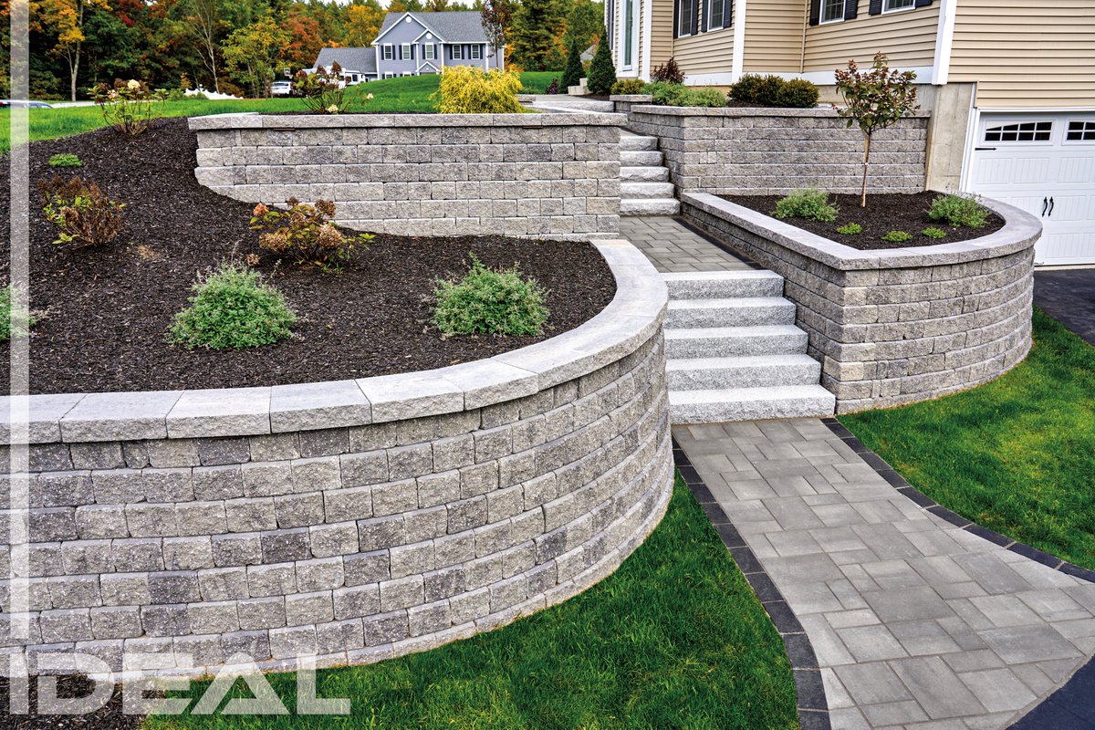 ByPavers's tweet photo. Double the wall, double the impact.
Tiered retaining walls do more than hold back earth—they unlock potential. Breaking up large walls into two or more terraces not only creates visual interest but also adds usable space for flower beds, greenery, and softscape features. https://t.co/d6OXJNEA1z