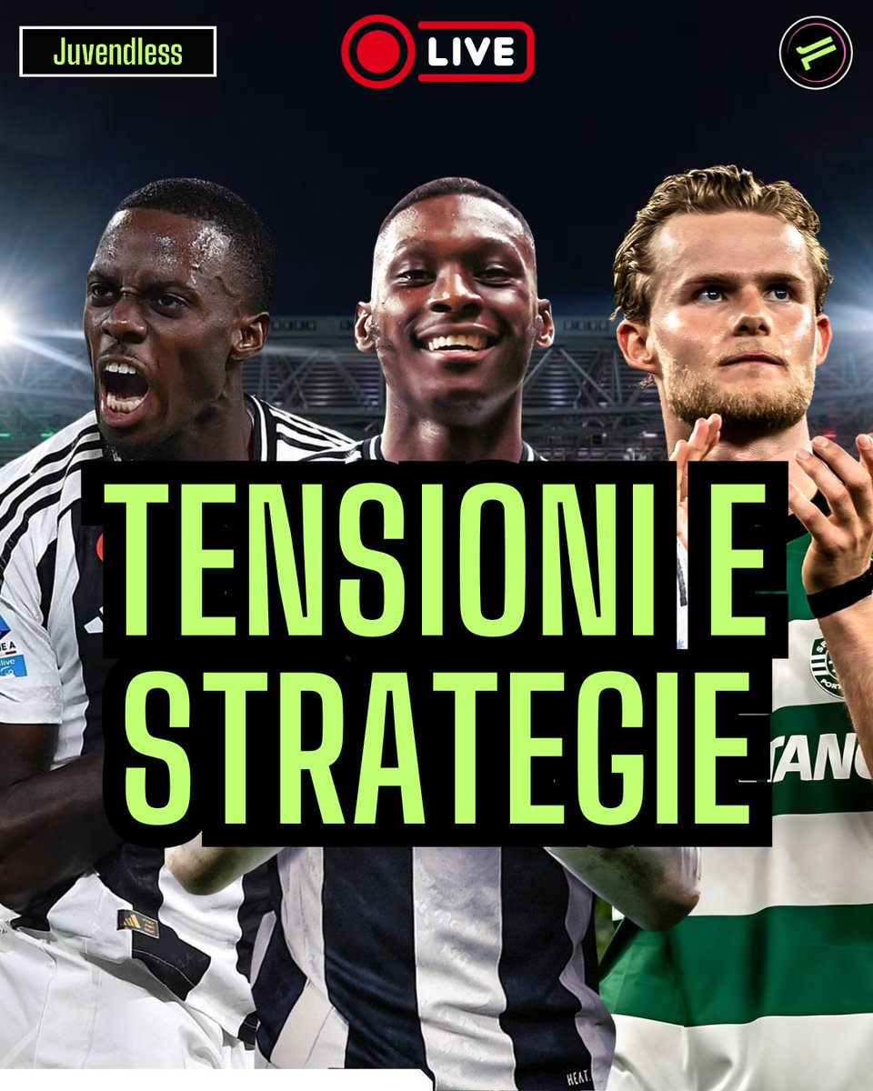 JuvEndLess's tweet image. Tra obiettivi e tensioni per il mercato in uscita proseguono anche le strategie per quello in entrata. Vi aspetto alle ore 18 in 🔴 LIVE sul canale You Tube in bio ⚪️⚫️ #FinoAllaFine #Juventus #Weah #Calciomercato #kolomuani #hjulmand #Juvendless