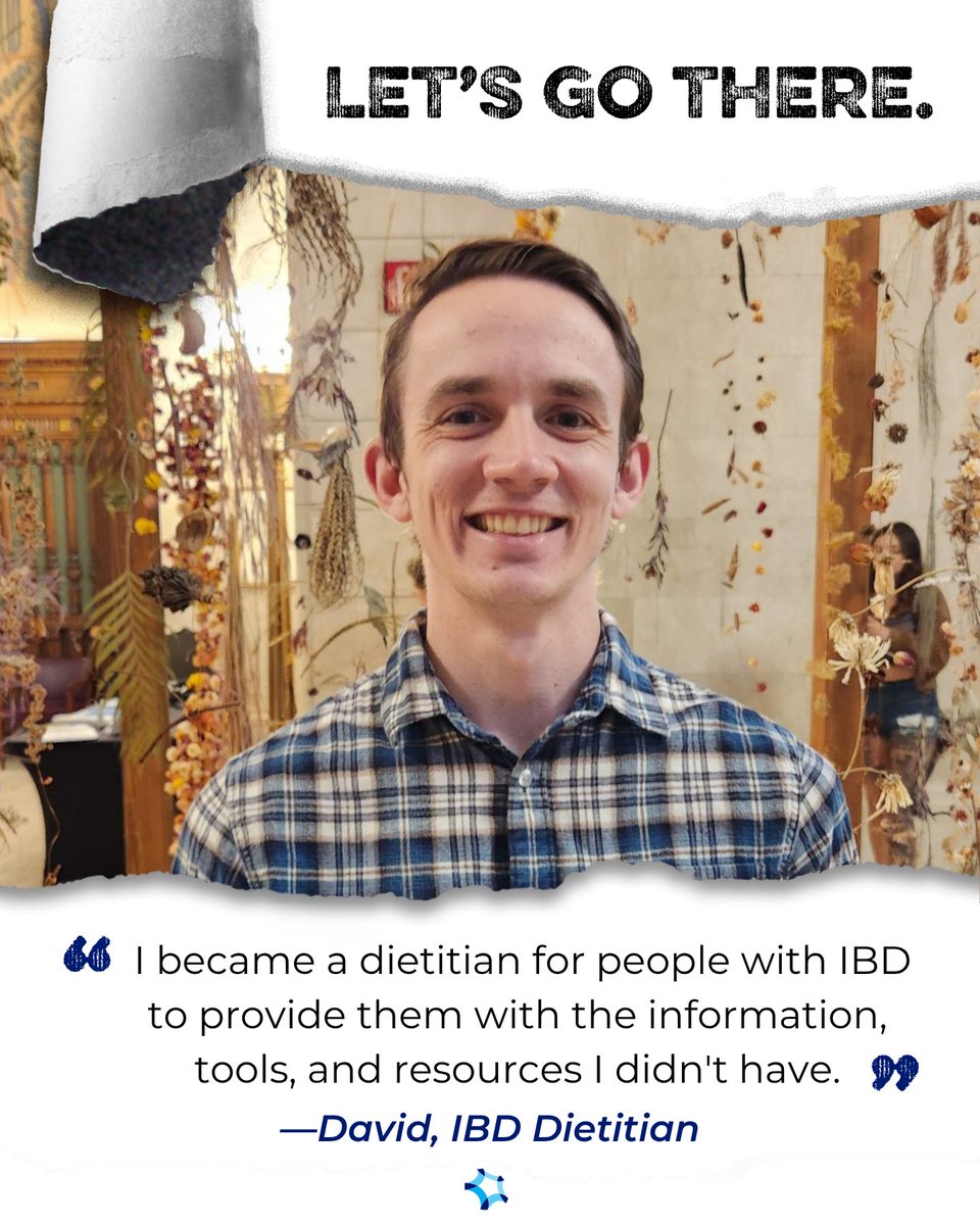CrohnsColitisFn's tweet image. The Foundation’s #LetsGoThere campaign is breaking the silence and stigma around IBD by spotlighting real stories. Meet David Gardinier, RD—a registered dietitian with Crohn’s disease at the Cleveland Clinic and a member of our National Scientific Advisory Council. David uses his…