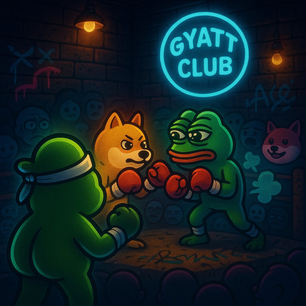 CryptoJomey's tweet image. 🥊 Next Round: Pepe vs Doge
No coin left unpunched. No bag left unswung.
Only one meme survives the ring.

Rules: None. $GYATT Club isn’t a game—it’s the main event.

d2v5QPZzreHR8V7i4fiyA2QfXfbhEdjFmUoexJkpump

💥🩸🐸🐶
#GYATTClub #MemeFightNight #OnlyTheBottomWins @Gyatt_Club…