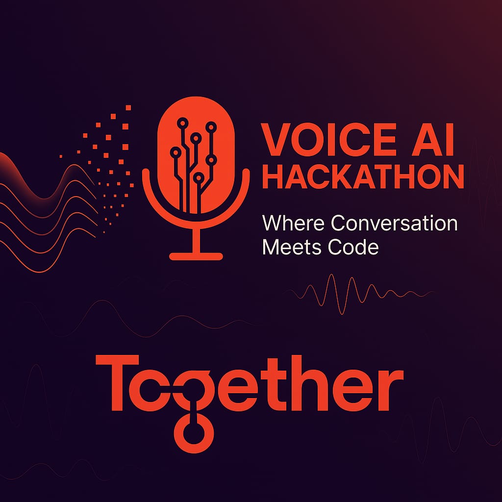 🔈 Together's Voice AI Hackathon is here. 

We’ve had a front-row seat to the rise of voice-native AI,  thanks to early bets on category creators like <a href="/confidohealth/">Confido Health</a> &amp; <a href="/Hunar_AI/">Hunar.AI</a> . Voice is no longer just an interface — it’s becoming the experience. From healthcare to hiring to