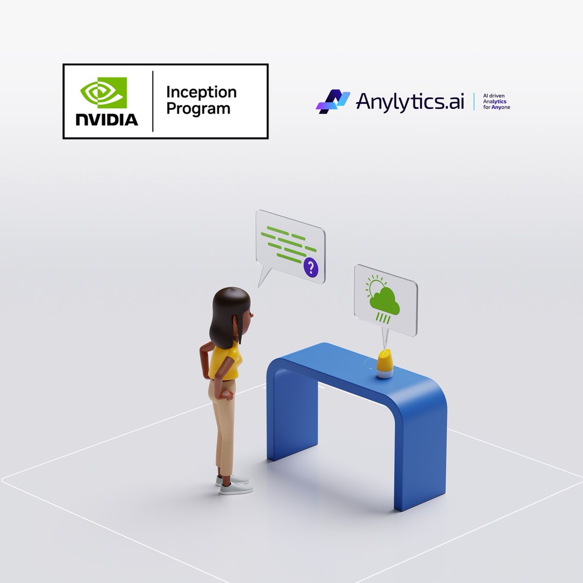 AnylyticsAI's tweet image. We’re excited to announce that Anylytics.ai has been accepted into the NVIDIA Inception Program, giving us direct access to cutting-edge resources and support from NVIDIA experts.  
 
Visit anylytics.ai 

#AnylyticsAI #NVIDIAInception #AI #AIAnalytics