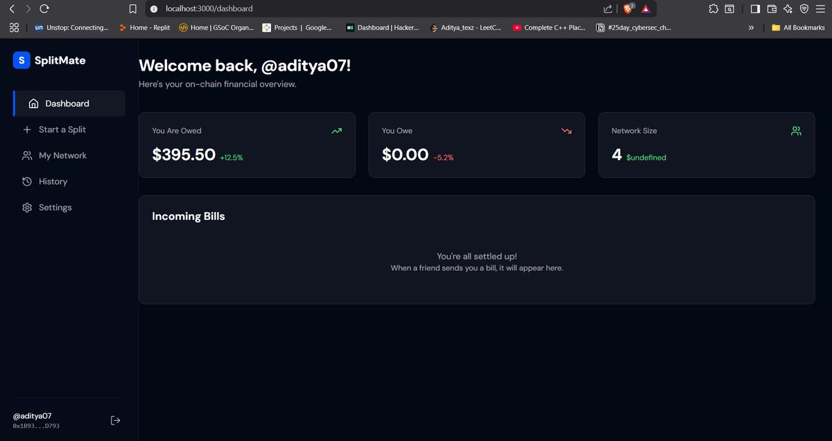 AdityaPat_'s tweet image. The Dashboard section is working all fine !!