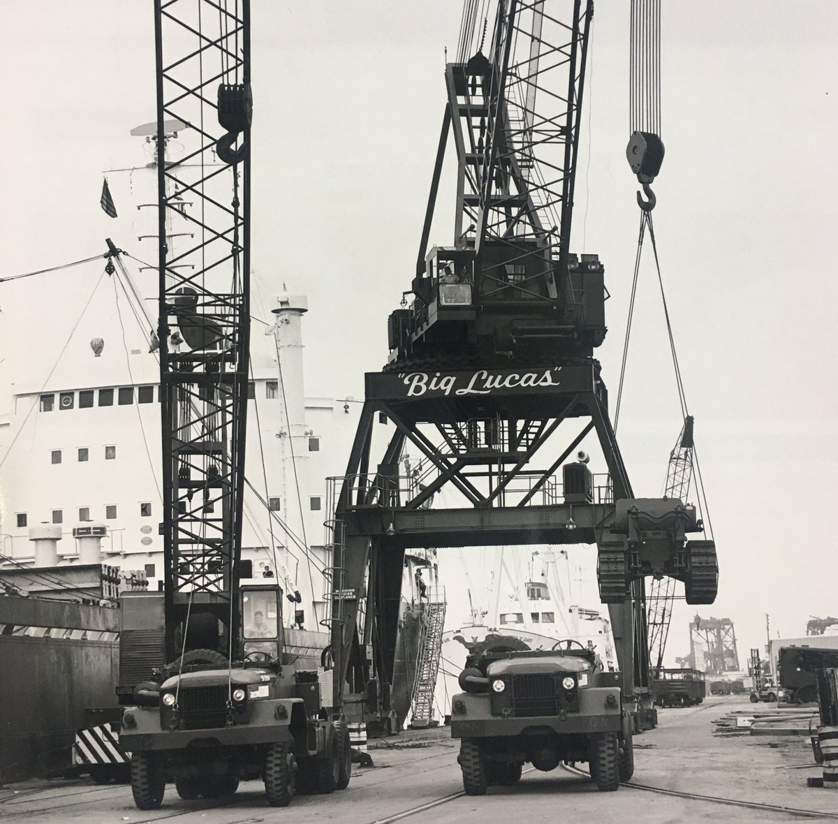Anniversary Spotlight: 1962: Big Lucas

The Port’s gantry crane with 110-ton lifting capacity, named “Big Lucas”, began its service on April 26, 1962, by loading 32 Army tanks, together with other military cargo, into the holds of the “Marine Fiddler”.