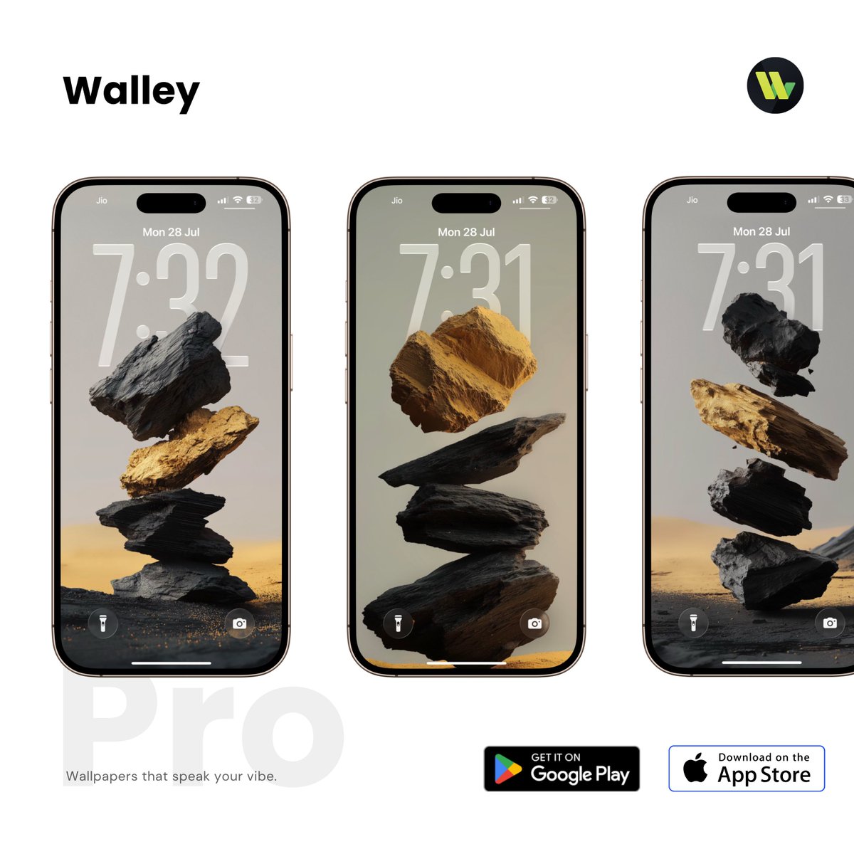 RajjAryaa's tweet image. New drops just landed in the Pro and Free collections 🪨✨

From raw textures to vibrant cracks — it’s time to refresh that lock/Homescreen.

📲 Android → bit.ly/WalleyAi
📲 iOS → bit.ly/WalleyApp

#Walley #WallpaperDrop #iOS17 #Android