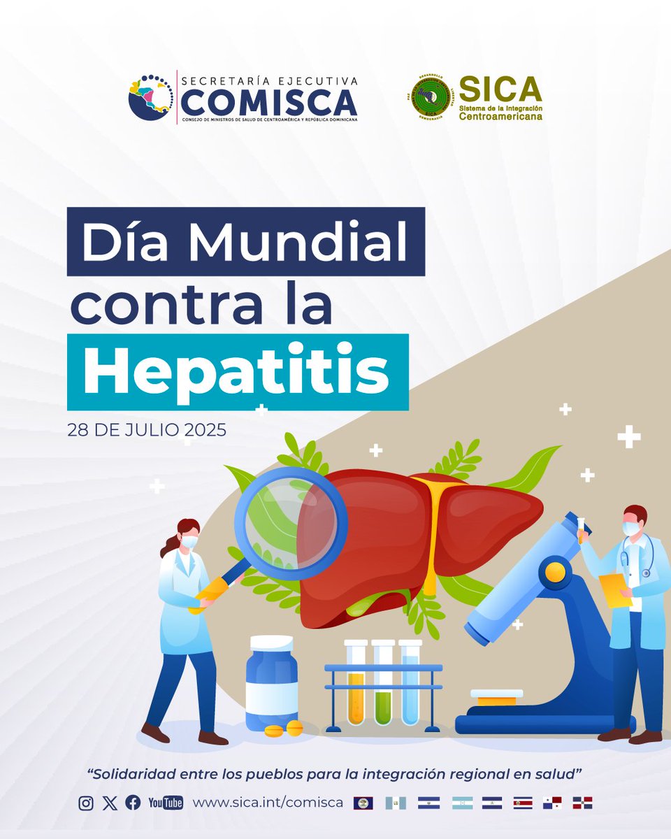 Este 28 de julio, Día Mundial contra la Hepatitis, destacamos la importancia de detectar, tratar y eliminar la hepatitis.

Infórmate sobre pruebas, tratamientos y cómo protegerte:
🔸 Vacúnate (para la Hepatitis B)
🔸 Hazte la prueba si crees que estuviste expuesto
🔸 Si recibes