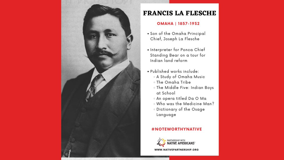 Francis La Flesche was the first Native American ethnologist. While working at the Smithsonian, he preserved tribal languages, songs, and stories and co-authored key works on Omaha and Osage culture.
#NoteworthyNative #FrancisLaFlesche #NativeHistory