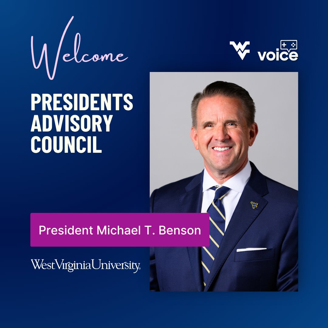 Voice of Intercollegiate Esports (VOICE) (@voicecollegiate) on Twitter photo We are excited to officially welcome <a href="/WVUEsports/">WVU Esports</a> and President <a href="/michaeltbenson/">Michael T. Benson</a> to VOICE and our Presidents Advisory Council!
WVU has set a standard of excellence in collegiate esports, leading the way for the Big 12. We look forward to benefiting from their continued leadership. We are excited to officially welcome <a href="/WVUEsports/">WVU Esports</a> and President <a href="/michaeltbenson/">Michael T. Benson</a> to VOICE and our Presidents Advisory Council!
WVU has set a standard of excellence in collegiate esports, leading the way for the Big 12. We look forward to benefiting from their continued leadership.