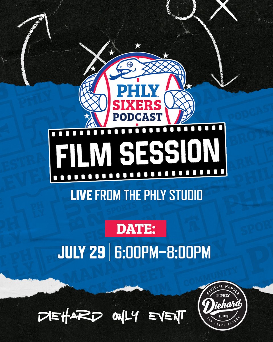 PHLY Sports (@phly_sports) on Twitter photo There's still time to register for tomorrow's <a href="/PHLY_Sixers/">PHLY Sixers</a> film session 🎥
🎟️allphly.com/event/sixers-l… There's still time to register for tomorrow's <a href="/PHLY_Sixers/">PHLY Sixers</a> film session 🎥
🎟️allphly.com/event/sixers-l…