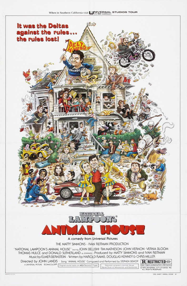 National Lampoon's #AnimalHouse was premiered in United States 47 years ago (July 28, 1978)    

#OnThisDay #OnThisDayInFilm