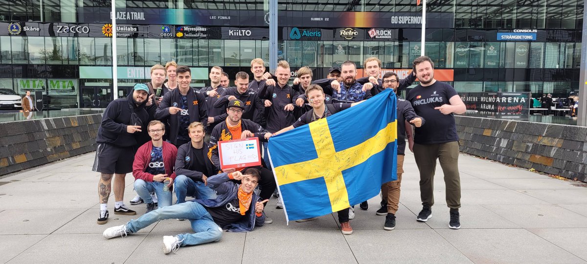 We came up with the "Who are we? F N C" chant that you hear every time Fnatic plays 🖤🧡 (Malmö 2022) 

#ALWAYSFNATIC #FNCWIN