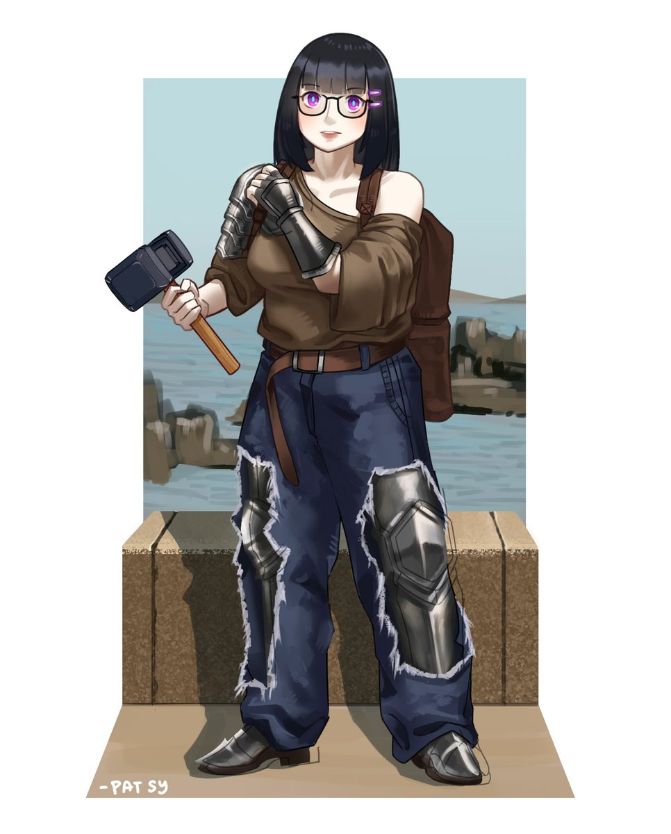 HumptyPatsy_'s tweet image. Fairsky's Armor Drip~ ehe
i think it'll be her thing now~ modern outfits with armor bits~
#artshare #artmoots #armor #ocart