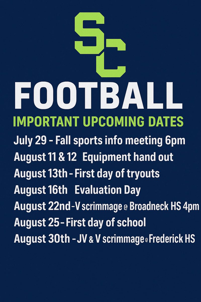 ‼️Important Dates‼️