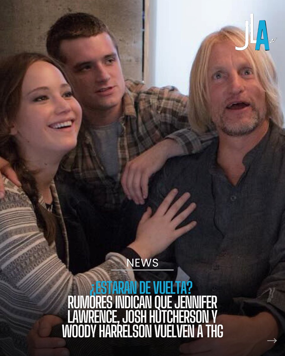 Estarán de vuelta? 🏹 
Rumores indican que Jennifer Lawrence, Josh Hutcherson y Woody Harrelson estarán en la ansiada escena (muy corta) de Sunrise on the reaping, la nueva entrega de la saga The Hunger Games ❤️