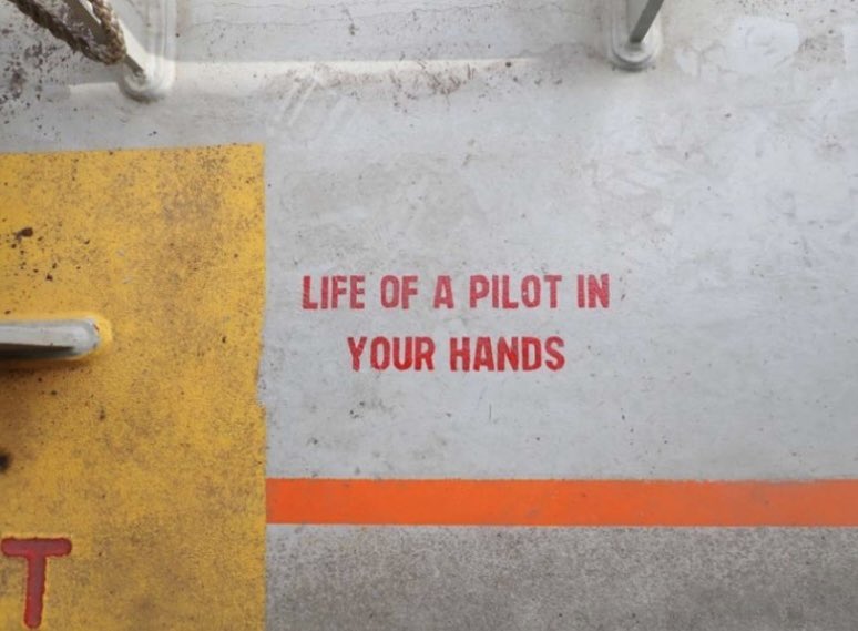 Arie palmers (@palmers_arie) on Twitter photo capt. Vadym Byelash of <a href="/cmacgm/">CMA CGM Group</a> TIGA, with whom I am in good contact regarding PTA-safety, painted a very clear reminder for his crew at the pilot transfer station! tnx for taking care if our safety! #dangerousladders #weeklyladdermisery capt. Vadym Byelash of <a href="/cmacgm/">CMA CGM Group</a> TIGA, with whom I am in good contact regarding PTA-safety, painted a very clear reminder for his crew at the pilot transfer station! tnx for taking care if our safety! #dangerousladders #weeklyladdermisery