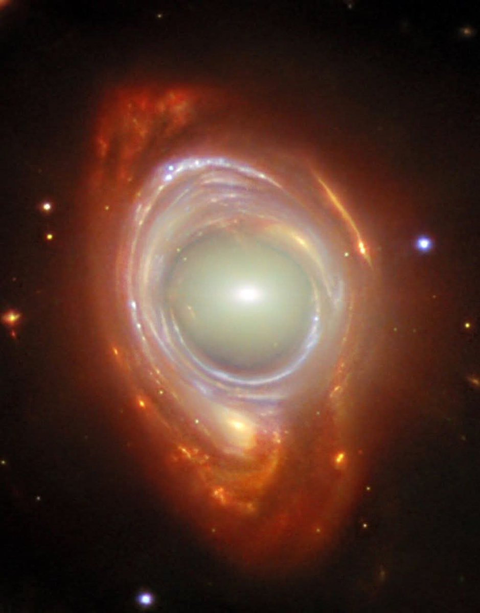 Einstein Ring Captured by James Webb Telescope

This stunning image from the James Webb Space Telescope shows a rare Einstein ring — a cosmic illusion where the light from a distant galaxy is bent into a ring by a massive galaxy in the foreground.

Here’s how it works: the