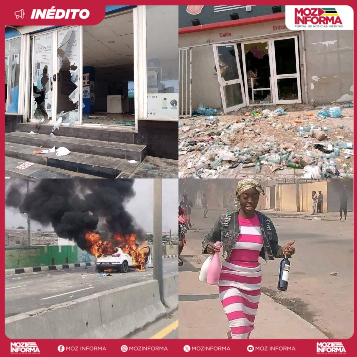 mozinforma's tweet image. ‼️ Manifestações na capital angolana Luanda: Registo capturado pelas ruas de Luanda nesta segunda-feira, primeiro dia das manifestações.