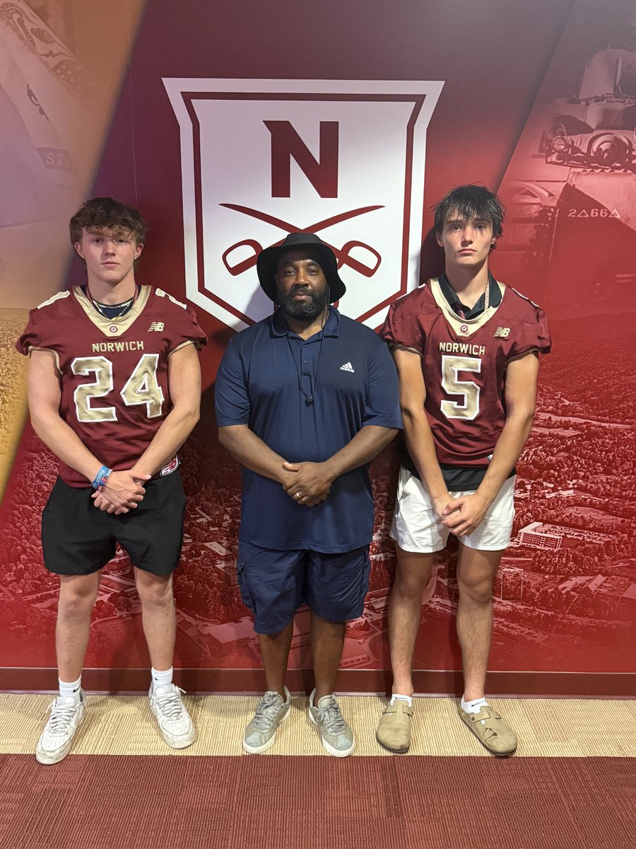 Huge Thank you to Norwich University Football. Our guys had a blast yesterday on Campus. They are super excited to get back for a game in the fall.  <a href="/NorwichFB/">Norwich Football</a> <a href="/Coach_Latimer/">Jackson Latimer</a>