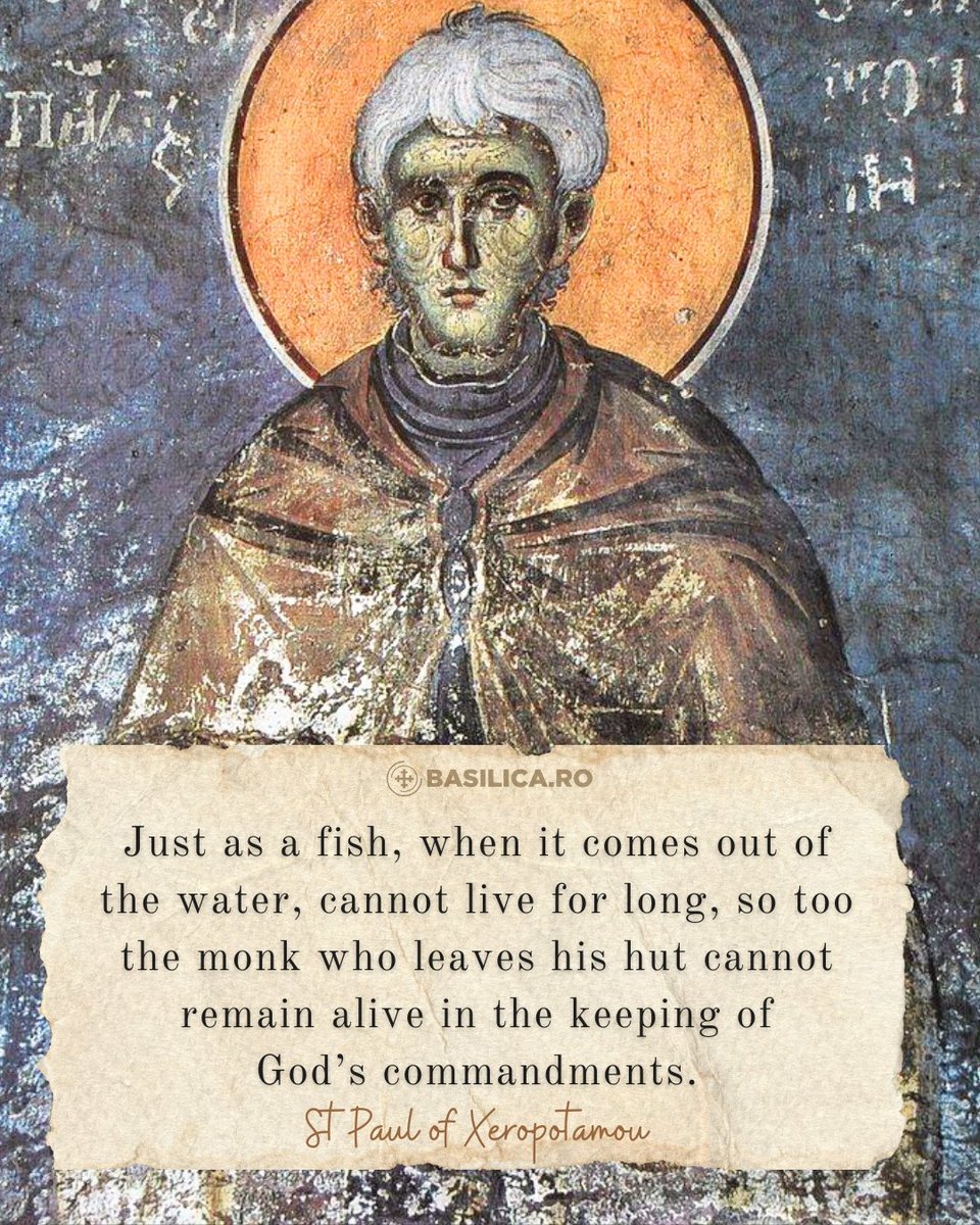 BasilicaNews's tweet image. July 28 🗓️St Paul, the founder of the Xeropotamou Monastery on Mount Athos