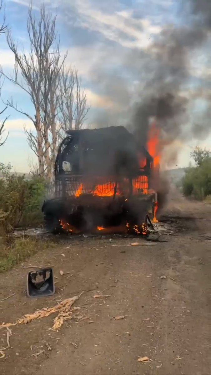 ❗️Destroyed 🇷🇺Russian 220-mm MLRS TOS-1A Solntsepek near Selidove, Donetsk region.