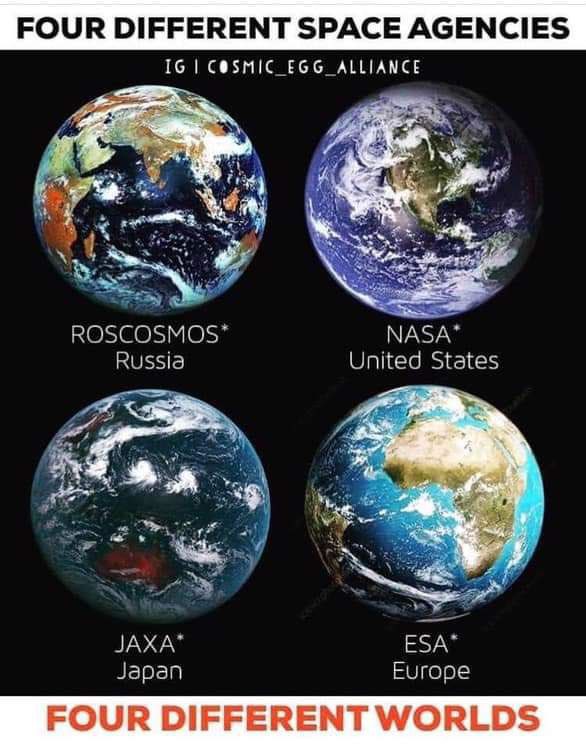 “Pictures” of earth.
   
Great proof 🤭