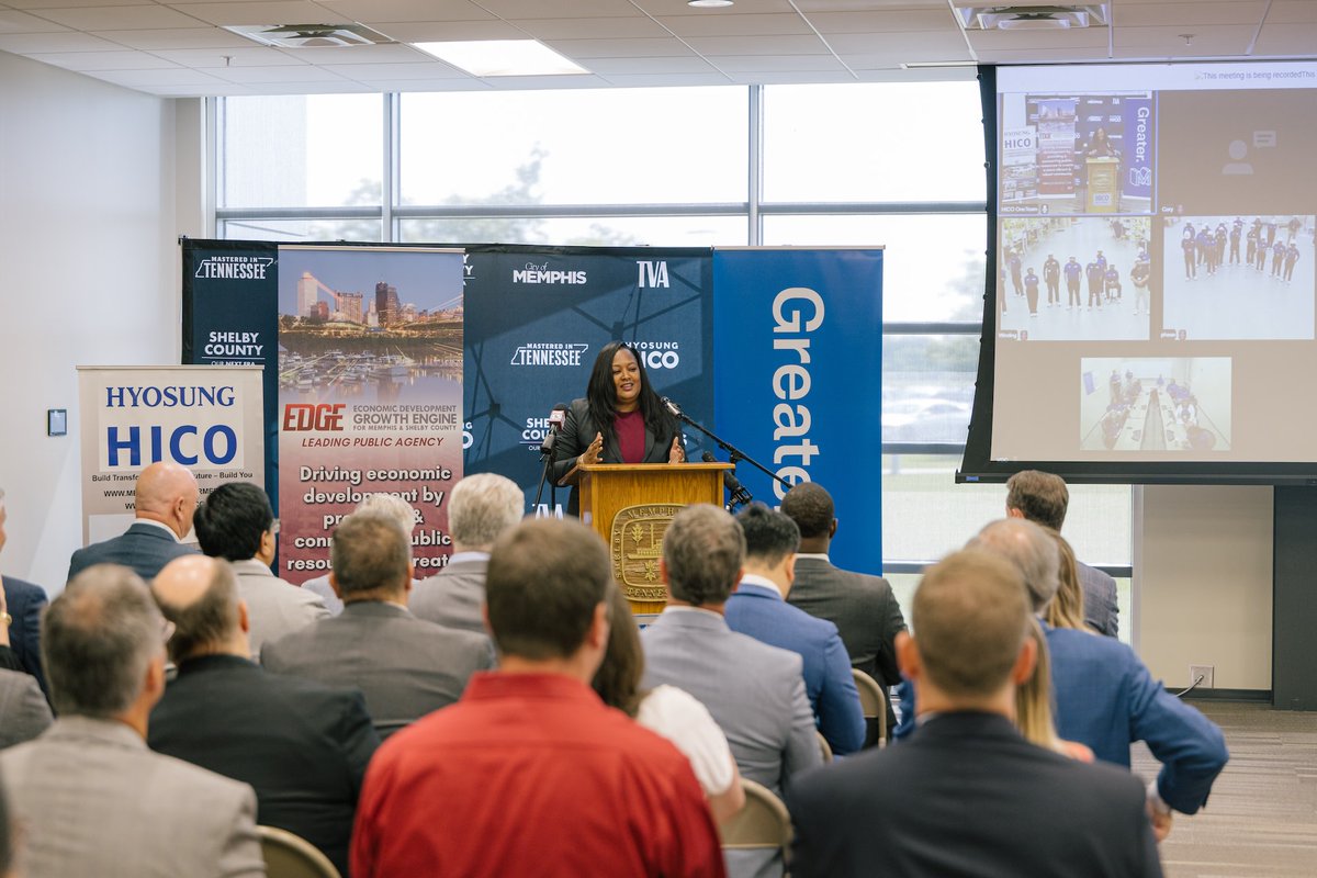 In May, we celebrated a major win for Memphis with Hyosung HICO’s multi-million-dollar expansion, bringing 123 new jobs and doubling transformer production right here in the Bluff City.

EDGE was proud to support this exciting investment!