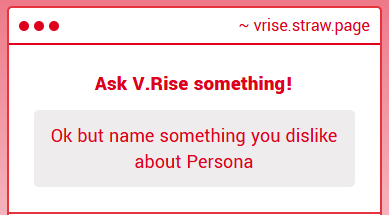 RisetteFan's tweet image. I wouldn&apos;t normally answer this but ok, this once.
 
this goes for all media, but I dislike BAD writers projecting, I feel like in the series, characters say things they would NEVER say, and it feels the writer just MADE them say it. I am not giving examples, but it happens