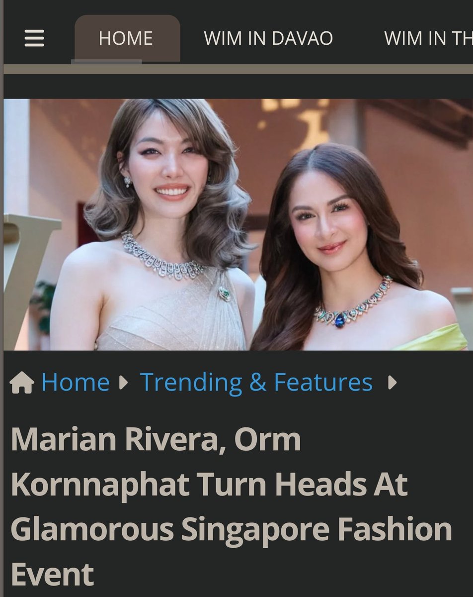 ormkornph's tweet image. Courtesy: @WhenInManila

Marian Rivera and Orm Kornnaphat made waves on social media after being spotted together at a luxurious fashion event held in Singapore.

In an Instagram post, Marian shared snaps of herself attending the luxury brand’s event. The actress was wearing an…