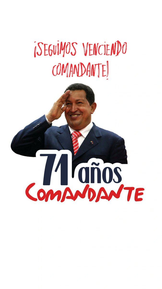 ¡Con Amor infinito te seguimos recordando Comandante!❤️💯 Tu nos enseñaste el amor por esta patria y te seguimos cumpliendo aquí estamos de pie. Hoy más que nunca ¡Seguimos Venciendo! ✨❤️ Te llevo en mi corazón ❤️💯