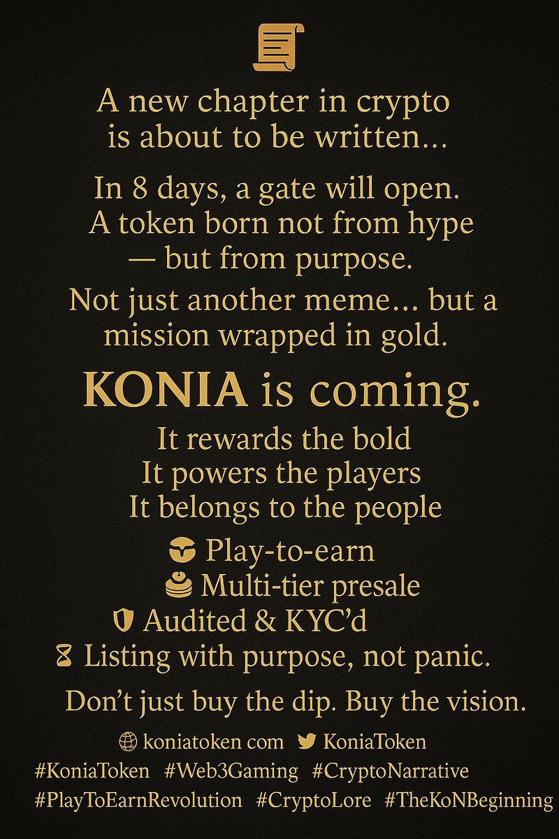 EAnsDefi's tweet image. Konia Just Got better
With their Presale going live on August 4 making it to their a whole new level
Get ready your Eth to be of the real deal to join the epic Presale that’s coming up
Hope you’re ready to see $KON in it’s Presale phase
Get ready $KON is coming