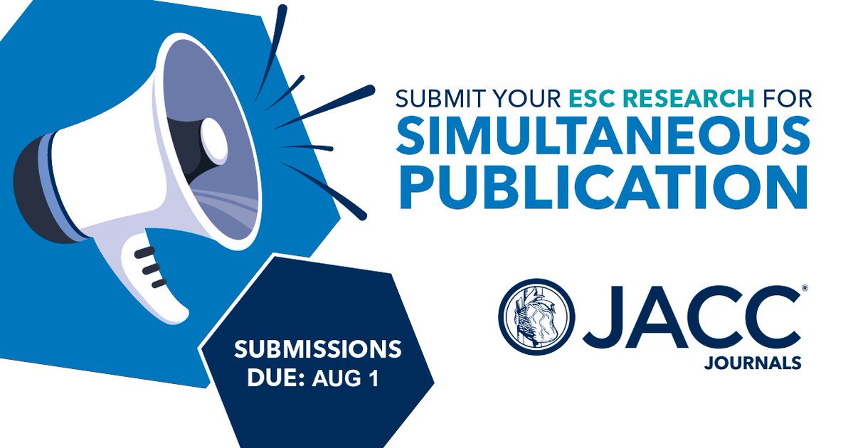 JACCJournals's tweet image. 📢 Authors presenting high-impact findings during #ESCCongress: Submit a corresponding manuscript for simultaneous publication in one of our 🔟 #JACCJournals!

Submit your papers today: jacc.org/author-center?…

#CardioTwitter #CardioEd @escardio @ACCinTouch
