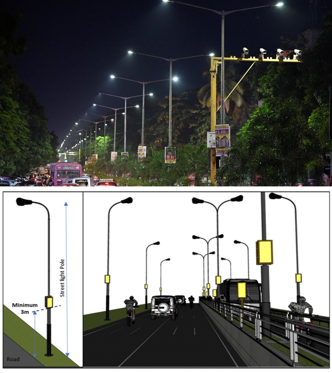 🚨 GCC eyes ₹100 Cr from Ads on Poles, Medians

Chennai Corporation plans to earn ₹100 crore in 3 years by allowing ads on 2 lakh street light poles and 17,000 medians along bus route roads under a PPP. A 3-month study will be done before more tenders are floated.