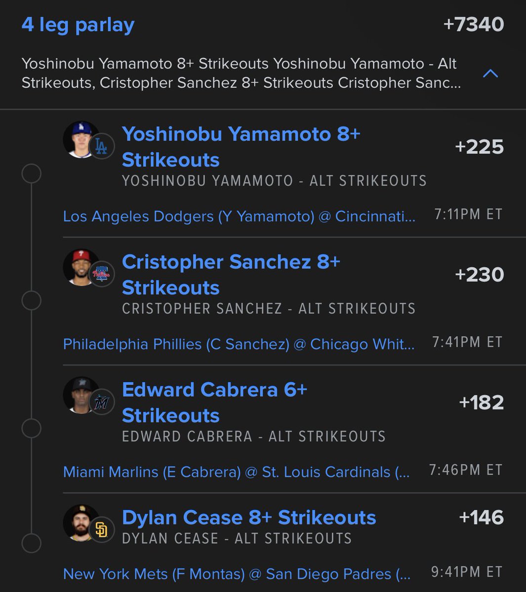 Lottolocks's tweet image. +7340 #MLB ⚾️ STRIKEOUT LOTTO 🔥

#GamblingX