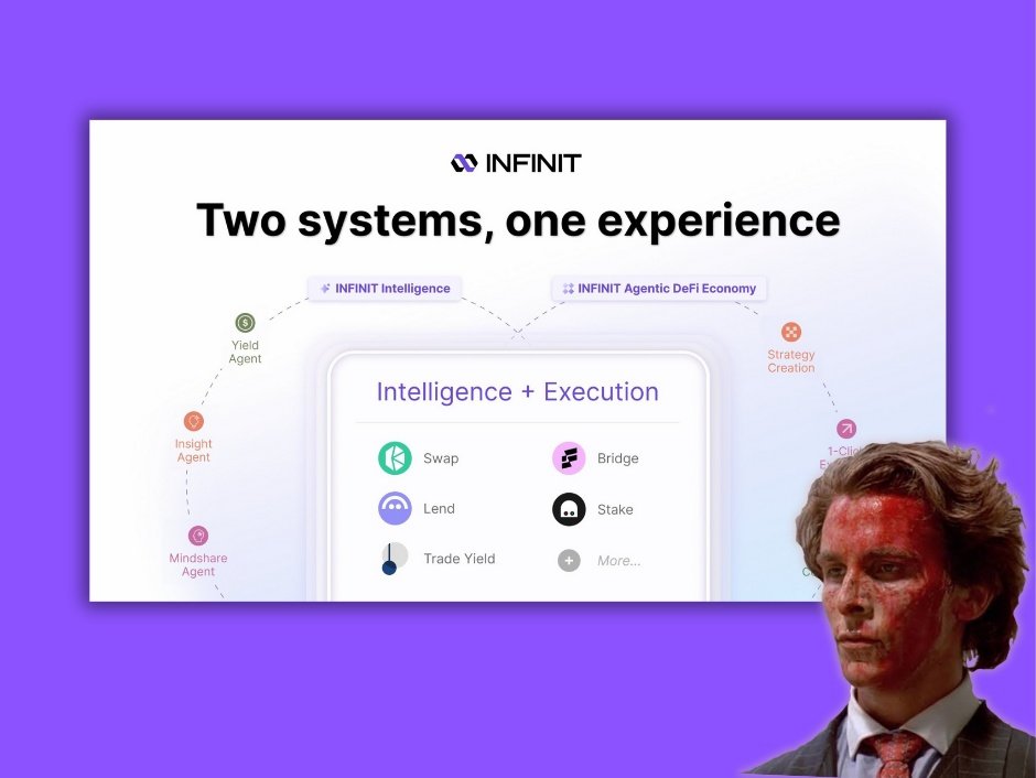 you might be wondering

what happens to <a href="/Infinit_Labs/">INFINIT</a> intelligence when V2 goes live

they’ll work in coordination 

the Infinit intelligence will guide you with research, insights, and simplified actions.

at the same time, the agent swarm will handle the executions 

like