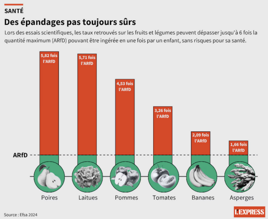 L'acétamipride (Loi Duplomb) est-il "sûr" ? Une des manières de le savoir est de regarder la dose susceptible de finir dans nos assiettes. C'est ce qu'on a fait, avec <a href="/MPenguilly/">Mathias Penguilly</a> et <a href="/nasselt/">Anna Lippert</a>, en regardant les essais pris en compte par l'autorité européenne (Efsa)

<a href="/LEXPRESS/">L'Express</a>
