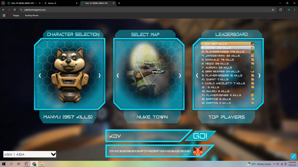 _redmoonnn's tweet photo. Just playing these today and now I'm addicted! Also got top 1 leaderboards today! Hope I can get a prize for these achievement @CallOfMemeERC20 ๐คฉ
#CallOfMeme
#Crypto
#Play2earn https://t.co/jmX2KajVPF