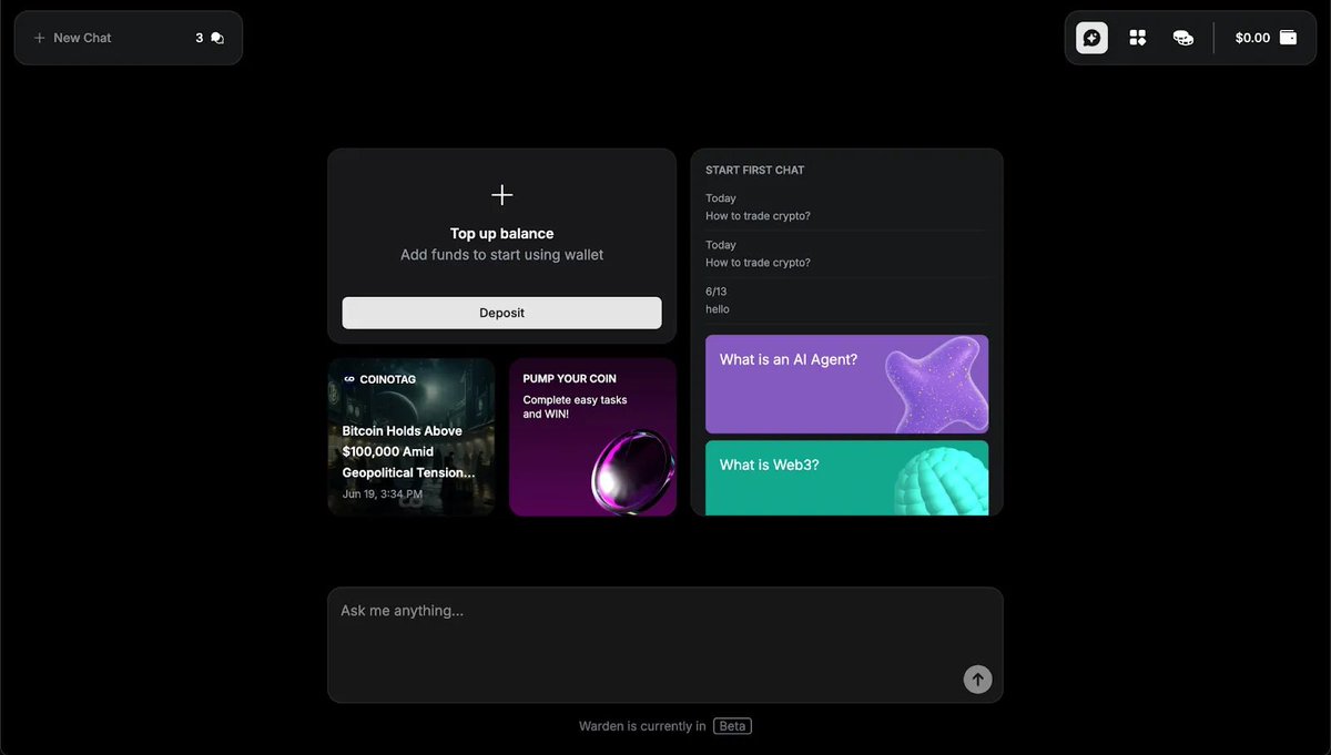 aperion888's tweet image. You don’t use Warden Protocol, you command it.
Agents that act on intent, cross-chain without chaos, smart, secure, seedles. Also you can earn while you automate 😉
Web3 just got a brain and it’s called @wardenprotocol. WM 👾