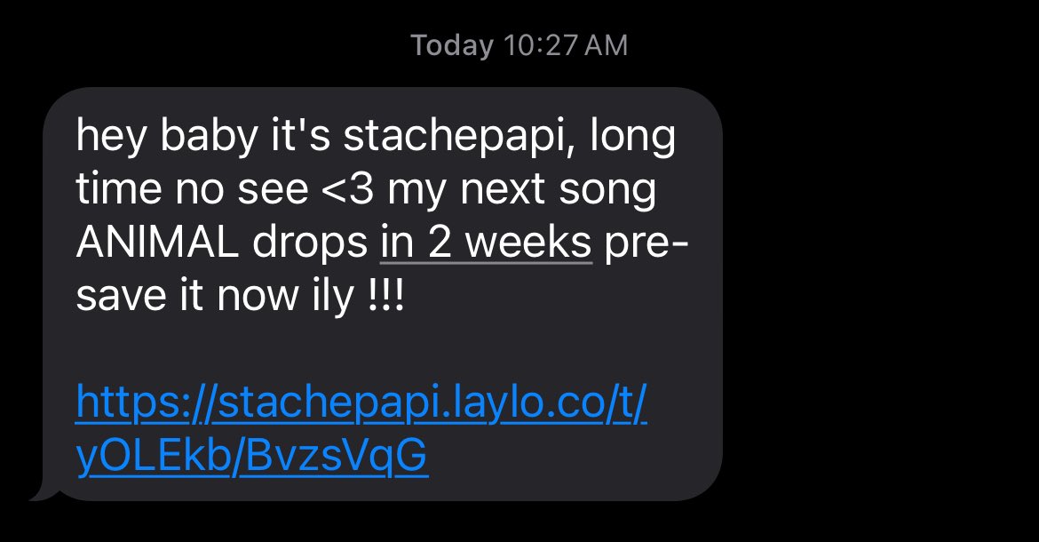 I love getting little text notifications for <a href="/stachepapi/">Michael Medrano</a> as if I’m not following on here and streaming already. Like okay whatever you say bestie I’ll presave again 🤗