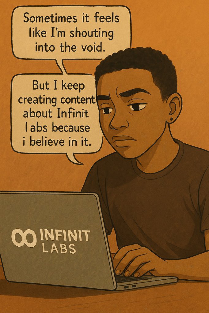 I sometimes feel like I'm just yelling into thin air for real.
I dedicate hours to creating insightful content about <a href="/Infinit_Labs/">INFINIT</a> , explaining its functions, how it changes DeFi, and its significance. 

But however, it is easy to feel invisible when your audience is small.