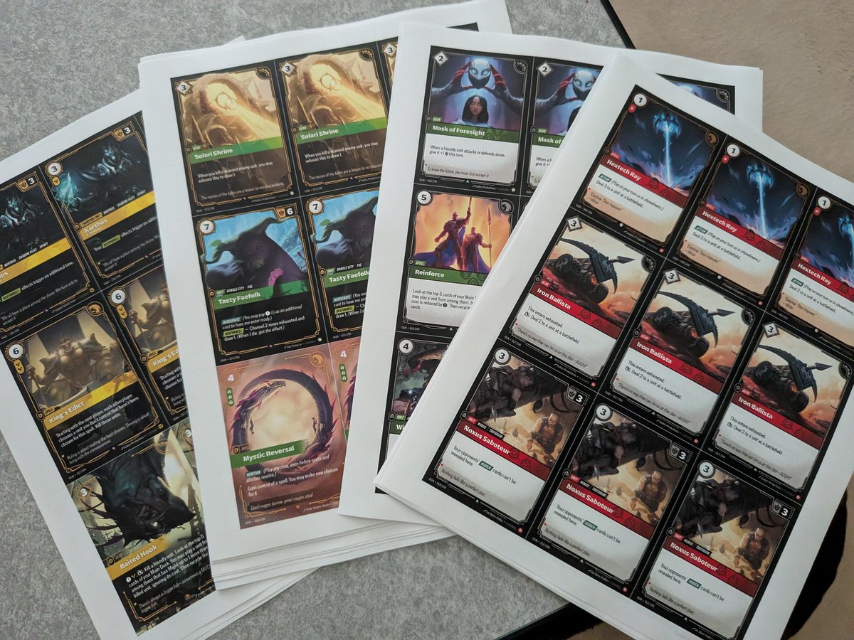 KozmicPlays's tweet image. The final arts and crafts of the year 🙏this was significantly larger than what I do for any other game but it will be good to leave at the shop for new players as well
I think maybe I won't do this for set 2 depending on the gap from CN to EN 😅