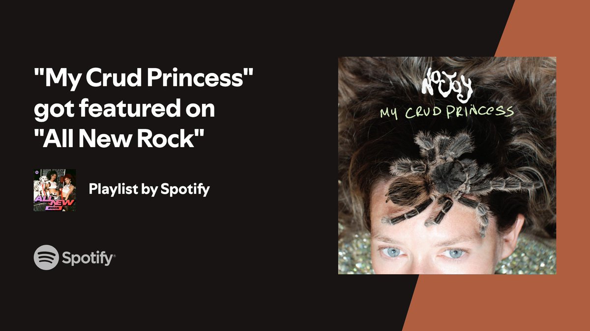 'My Crud Princess' <a href="/nojoy/">NO JOY 🪲</a> is featured in Spotify 'All New Rock' Listen here - open.spotify.com/playlist/37i9d…